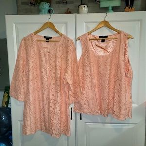 Midnight velvet size 22w blouse and jacket